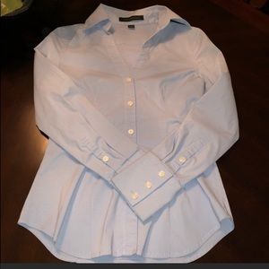 EXPRESS Oxford Light Blue Button Up Small